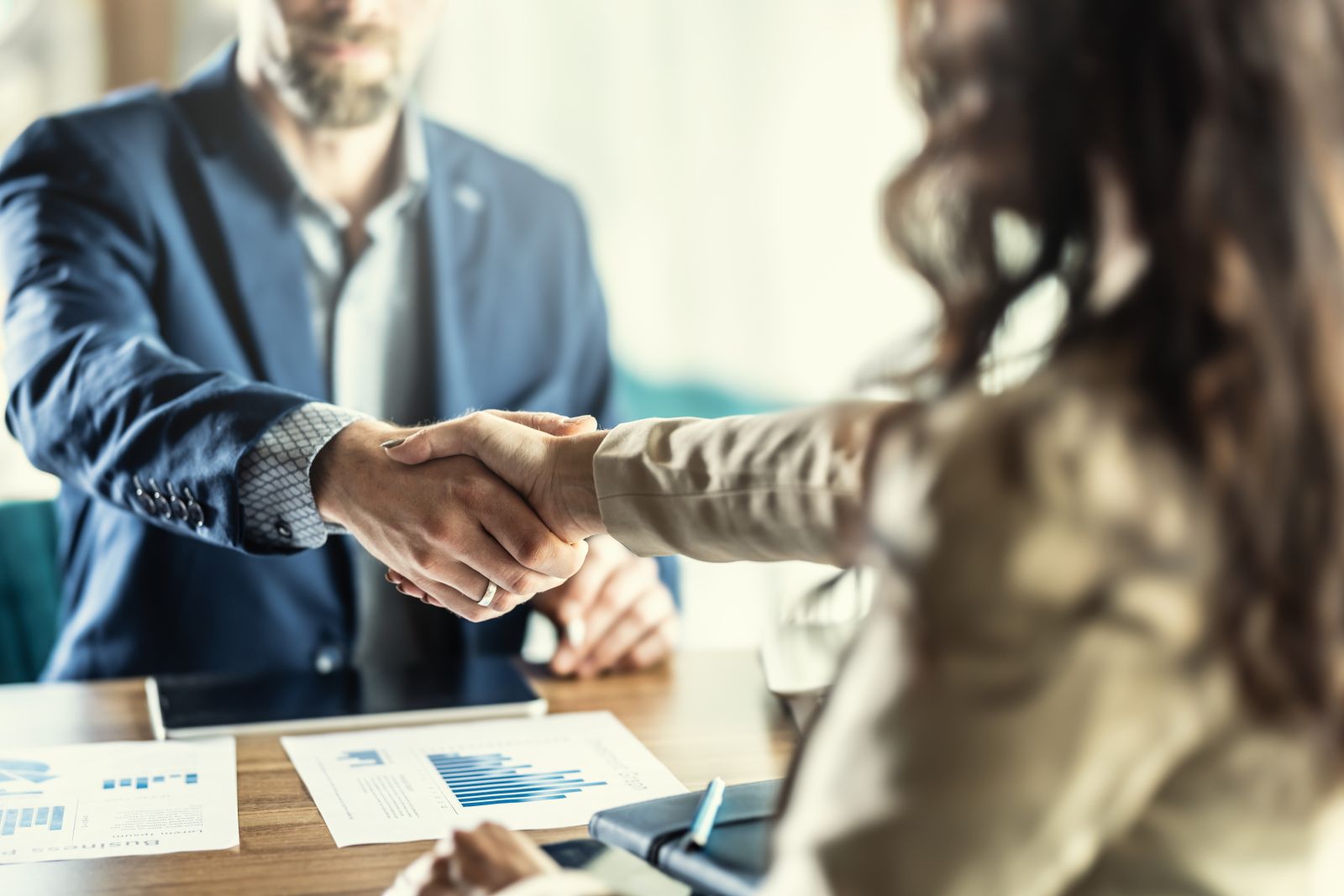 person shaking hands