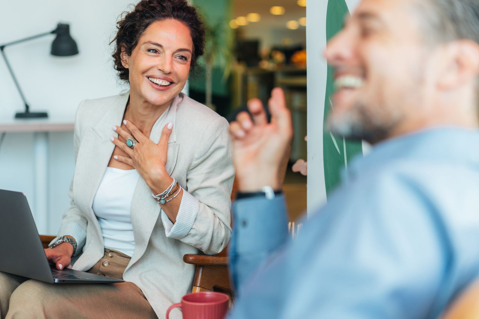 woman on laptop in her business